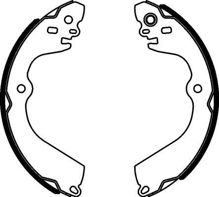 TEXTAR Brake Shoe Set 91078400 CHEVROLET LANOS TEXTAR drum brake 91078400