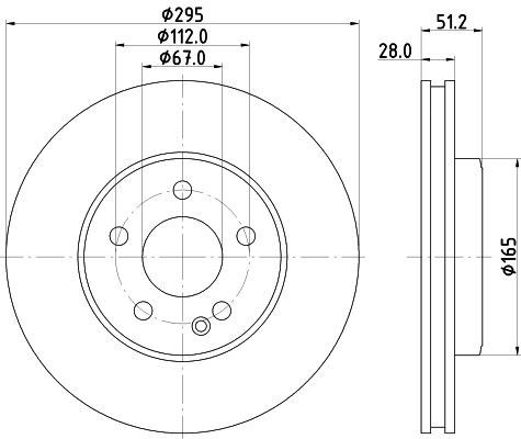 MINTEX Brake disc MDC2537 MERCEDES-BENZ B-Class MINTEX brake discs MDC2537