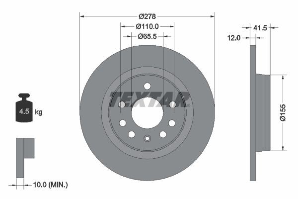 TEXTAR Bremsekraftregulator 35008100 35008100 Bremsekraftregulator MERCEDES-BENZ G-klasse TEXTAR