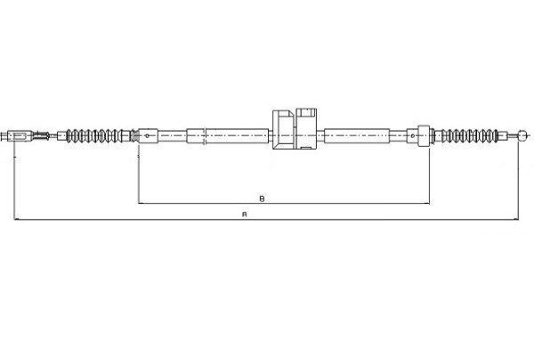TEXTAR Żażné lanko parkovacej brzdy 44091700 44091700 Lanko ručnej brzdy TEXTAR AUDI Q3