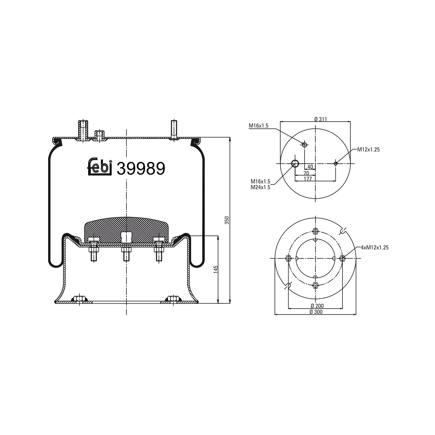FEBI BILSTEIN Φούσκα, πνευματική ανάρτηση 39989 39989 FEBI BILSTEIN Αερανάρτηση Renault Trucks φθηνά