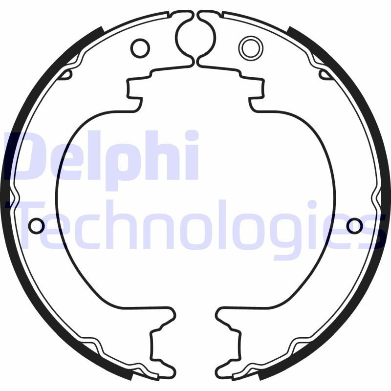 DELPHI Handbromsbackar LS2082 DELPHI LS2082 Bromssystem HONDA JAZZ 1 (AA) 1984