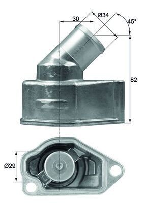 MAHLE Termostaat, Jahutusvedelik TI 9 87 Termostaat MAHLE Chevrolet BERETTA TI 9 87