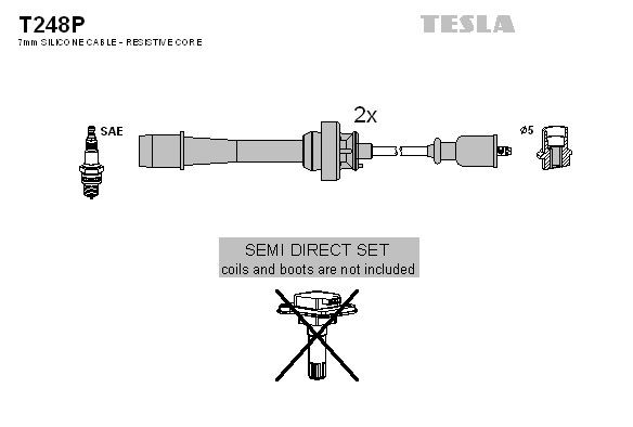 TESLA Tändkabelsats T248P T248P TESLA tändkabelsats MAZDA TRIBUTE
