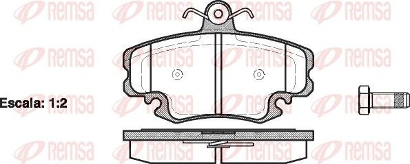 REMSA Bremseklosser 0141.20 REMSA 0141.20 Bremseklosser RENAULT Sandero / Stepway I (BS_) 1.6 (BS0V, BS1V) 107 hk 2009