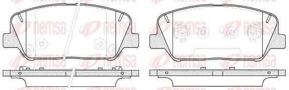 REMSA Brake pad set 1398.12 HYUNDAI KONA REMSA racing brake pads 139812