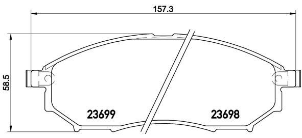 Τακάκια φρένων BREMBO P 56 094 BREMBO Prime P 56 094 Τακάκια NISSAN PATHFINDER 2010