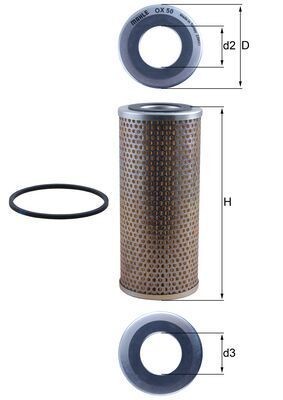 MAHLE Ölfilter OX 50D MAHLE OX 50D Filter JAGUAR XK120 Coupé 1949