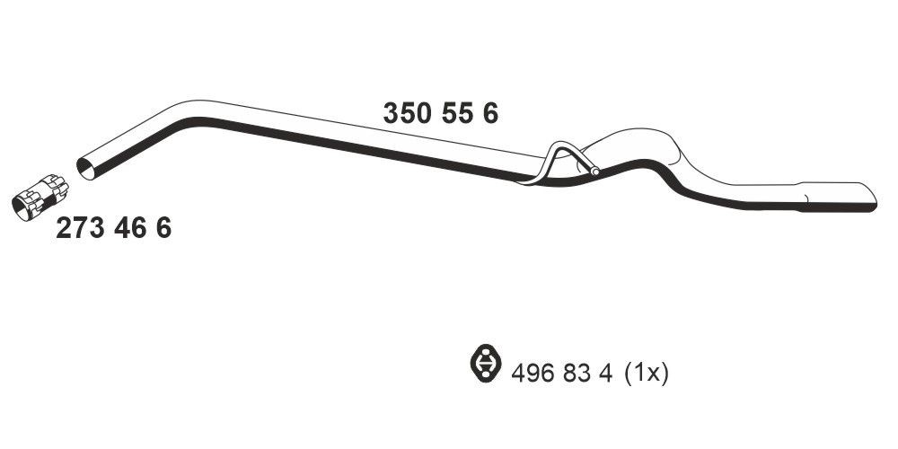 Voorpijp ERNST 350556 ERNST 350556: Tussenpijp Mercedes A-Klasse 2018