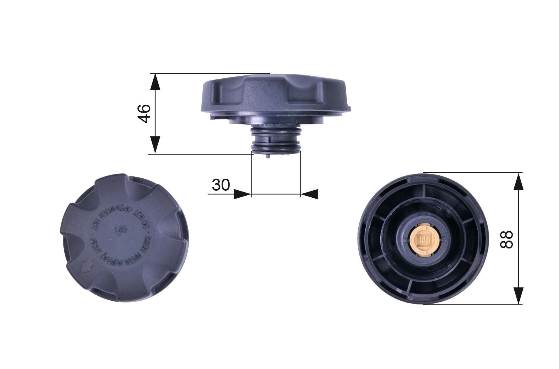 GATES Skrulokk, kjølevæsketank RC241 GATES RC241 Kjølevæsketank lokk BMW X4 hva koster