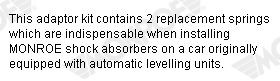 MONROE Ruuvisarja, jousijalka-laakeripesä AK218 AK218 MONROE Kallistumansäätöruuvi VOLVO 740