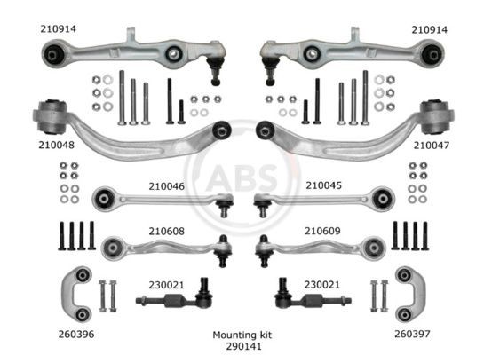 A.B.S. Kit riparazione, Braccio trasversale 219901 219901 SMARTKIT costo Kit riparazione braccio oscillante MITSUBISHI 3000 GT A.B.S.
