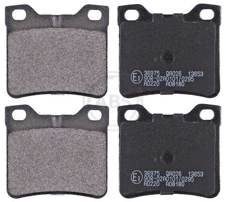 Piduriklotsid A.B.S. 36975 A.B.S. 36975: Pidurikattekomplekt, ketaspidur Peugeot 406 2004
