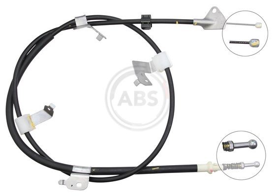 A.B.S. Håndbremsekabel K12069 Håndbremse Toyota NZE18_, ZRE18_ K12069 A.B.S.