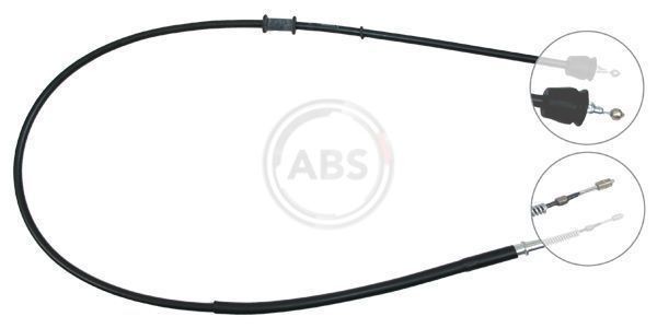 A.B.S. Cabo de aço, travão de estacionamento K19166 A.B.S. K19166 Cabo de aço travão de estacionamento MG custo originais