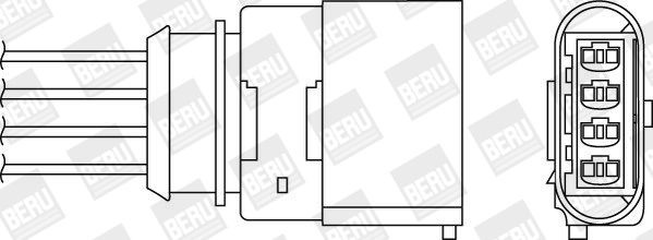 BERU Lambdasonde OPH059 Lambda sensor BERU Volkswagen LUPO OPH059