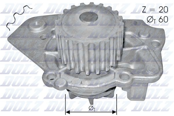 DOLZ Water pump T136 T136 DOLZ water pump for CITROЁN C5