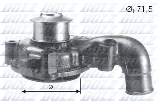 DOLZ Water pump F165 DOLZ F165 FORD Escort Express '91 (AVF) engine water pump replacement