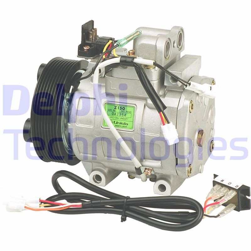 DELPHI Air conditioning compressor TSP0155017 DELPHI TSP0155017 Mercedes W126 air con pump replacement