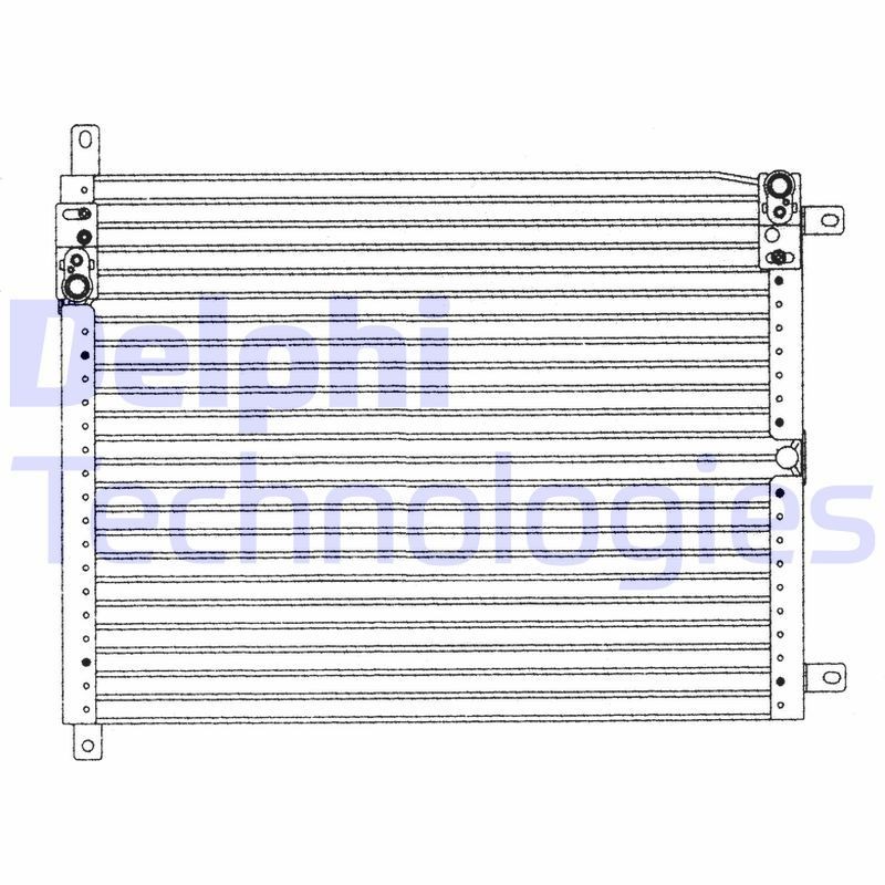 DELPHI Air conditioning condenser TSP0225208 Lancia 838B Air conditioner condenser TSP0225208 DELPHI