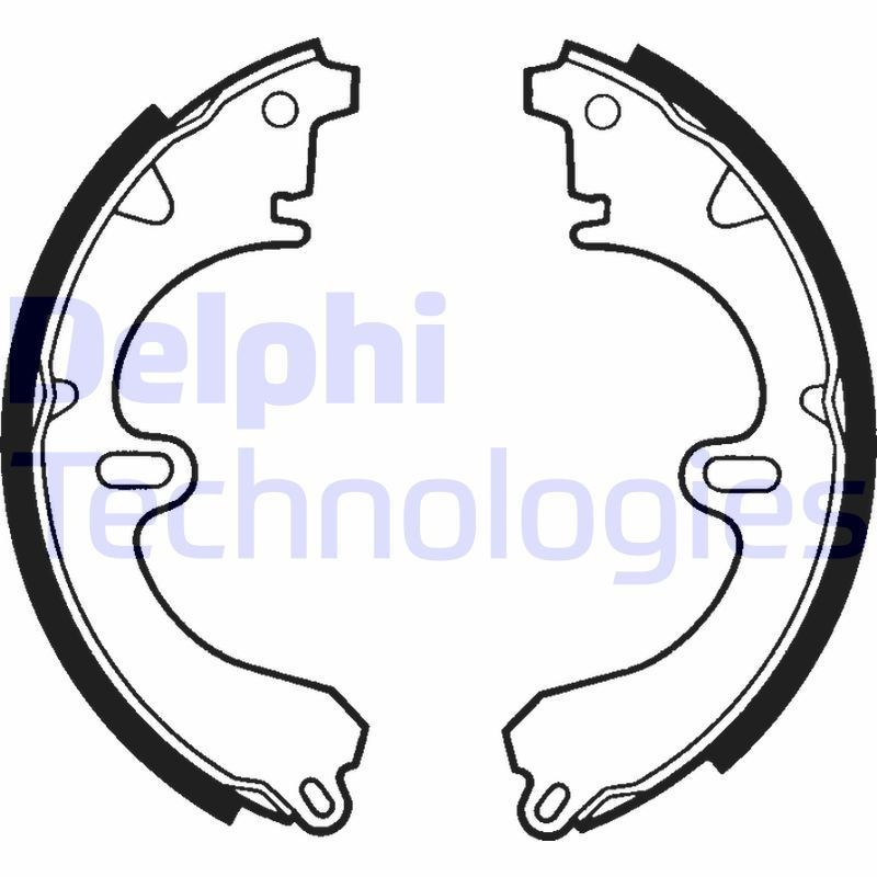 DELPHI Remschoenset LS1356 DELPHI LS1356 Remschoenen set Toyota Corolla 1.6 Liftback goedkoop