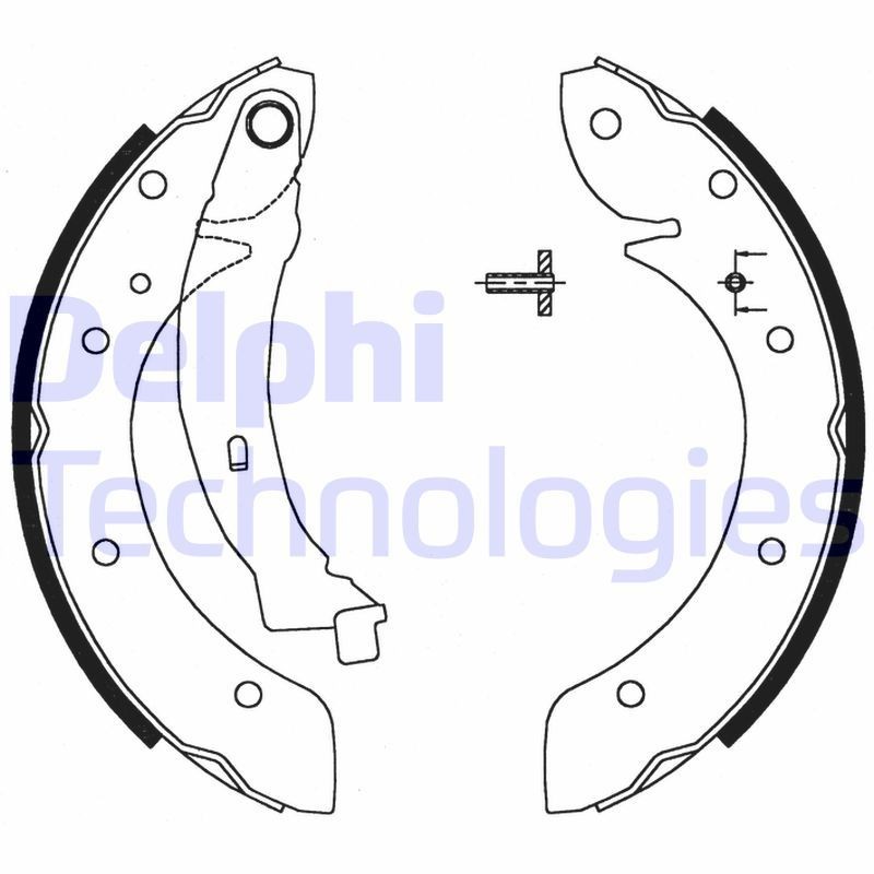 Jogo de maxilas de travão DELPHI LS1716 DELPHI LS1716: Jogo de maxilas de travão Citroen XSARA 2010