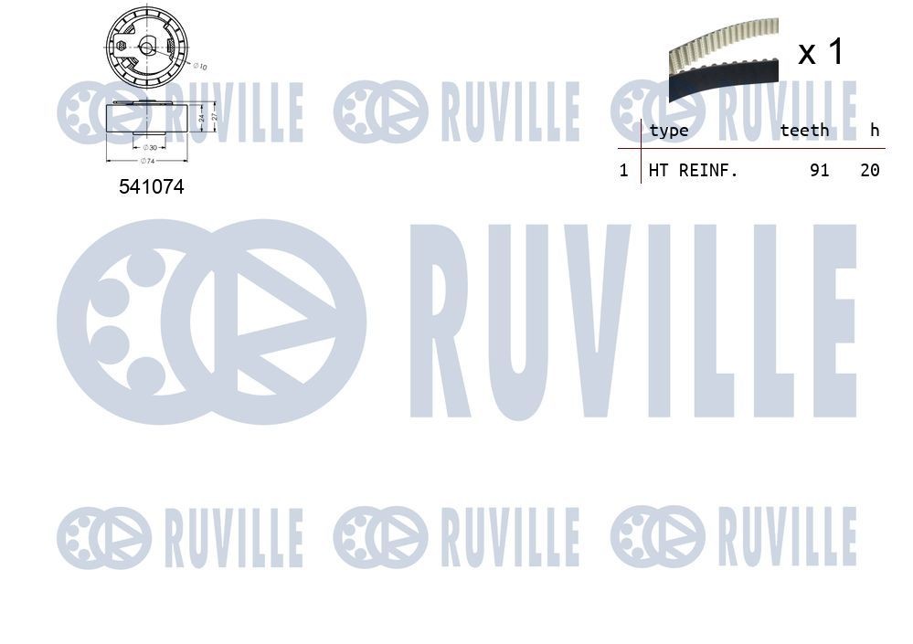 RUVILLE Pingutusrull, Hammasrihm 56901 RUVILLE 56901 Pingutusrull, hammasrihm Toyota Rav4 xa1 hind
