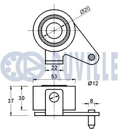 RUVILLE Draagarm 935726 Draagarm voor wielophanging RUVILLE AUDI 935726