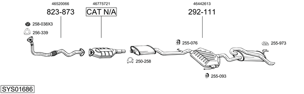 BOSAL Tuyau d'échappement 719-751 BOSAL 719-751 Tuyau d'échappement Subaru Impreza 1 Break prix