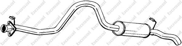 BOSAL Panela de escape traseira 278-377 Panela de escape traseira BOSAL Land Rover 88/109 278-377