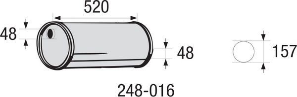 BOSAL Vidējais izpl. gāzu trokšņa slāpētājs, Universāls 248-016 Sporta izplūde BOSAL T2 248-016 lēti