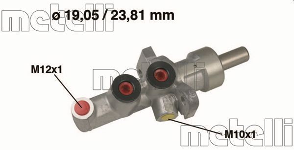 METELLI Hoofdremcilinder 05-0619 prijs Hoofdremcilinder Mercedes-Benz R170 05-0619 METELLI