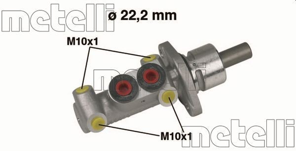 METELLI Hlavný brzdový válec 05-0302 Hlavný brzdový válec METELLI Seat LEON 05-0302