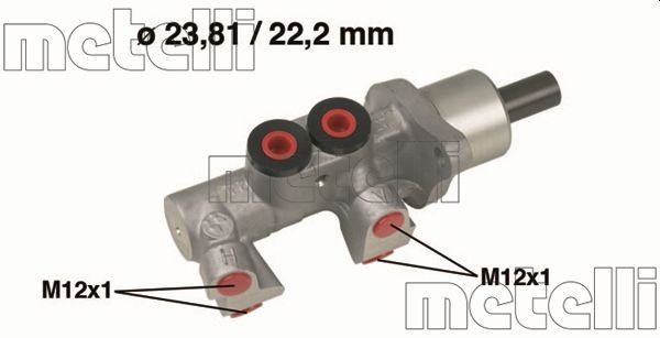 METELLI Hlavný brzdový válec 05-0564 METELLI 05-0564 Hlavný brzdový válec 7 (G70) cena