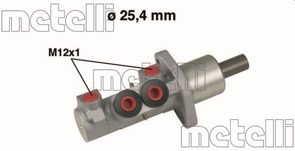METELLI Hovedbremsesylinder 05-0606 Bremsepumpe METELLI Ford TRANSIT 05-0606