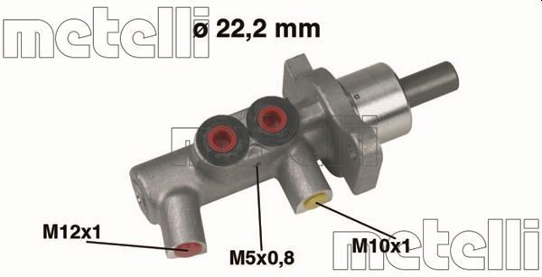 METELLI Hovedbremsesylinder 05-0383 Hovedbremsesylinder METELLI 02 05-0383 billige