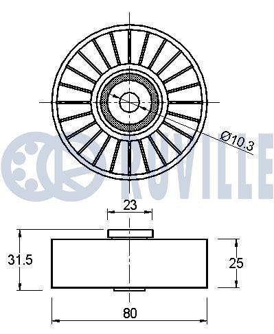RUVILLE Spännrulle, aggregatrem 55873 55873 RUVILLE spännrulle CHEVROLET CAPRICE