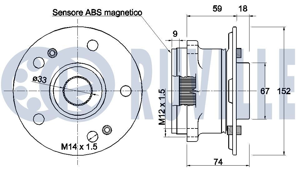 RUVILLE Τεντωτήρας, ιμάντας poly-V 55216 Τεντωτηρας ιμαντα RUVILLE V40 Στέισον βάγκον 55216 φθηνά
