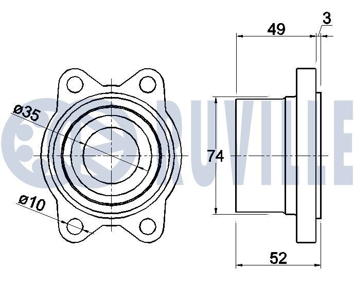 RUVILLE Nukkvõll 215419 Nukkvõll RUVILLE Volkswagen BORA 215419