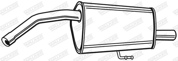 WALKER Panela de escape traseira 22119 22119 Panela de escape WALKER ALFA ROMEO 4C