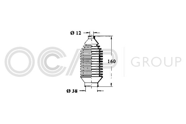 OCAP Tandstangsmanchet 1211149 1211149 Manchet styretøj VOLVO S80 OCAP