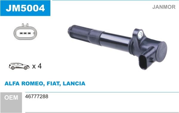 JANMOR Bobine d'allumage JM5004 Bobines d'allumage JANMOR FORD USA JM5004