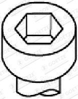 GOETZE Klapikaanekruvikomplekt 22-29001B Plokikaane poldid GOETZE Chevrolet BLAZER K5 22-29001B