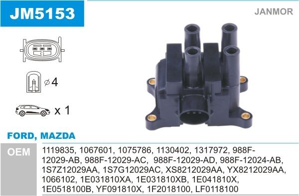 JANMOR Tennspole JM5153 JM5153 Tennspole FORD StreetKA JANMOR