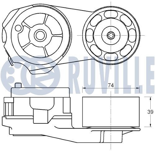 RUVILLE Remspännare 56016 56016 Remspännare RUVILLE ALFA ROMEO 75