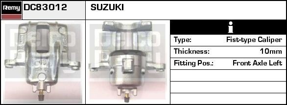 DELCO REMY Bremsecaliper DC83012 Bremseklave SUZUKI DELCO REMY DC83012