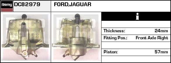 DELCO REMY Bremsecaliper DC82979 DC82979 Bremsecaliper JAGUAR XF DELCO REMY
