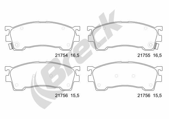 BRECK Bremseklodser 21755 00 701 10 Sports bremseklodser BRECK FORD USA 21755 00 701 10