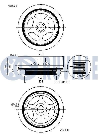 RUVILLE Spriegotājsvira, Ķīļrievu siksna 55360 Spriegotājsvira ķīļrievu siksna RUVILLE Chevrolet MATIZ 55360