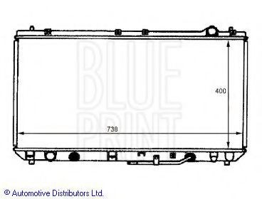 BLUE PRINT Chladič motora ADT39849 Chladič motora TOYOTA BLUE PRINT ADT39849